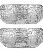 2x anti sneeuw vorst autoraam dekens groot 100 x 250 cm