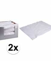 2x katoenen sneeuwdekens 37 x 270 cm