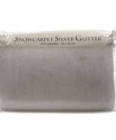 Sneeuwdeken zilver glitter 80 x 120 cm